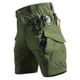 thumbnail image 3 of DDAPJ pyju Men's Hiking Cargo Shorts Lightweight Outdoor Work Casual Shorts for Men Waterproof Travel Fishing Shorts with Multi Pockets Army Green M, 3 of 7