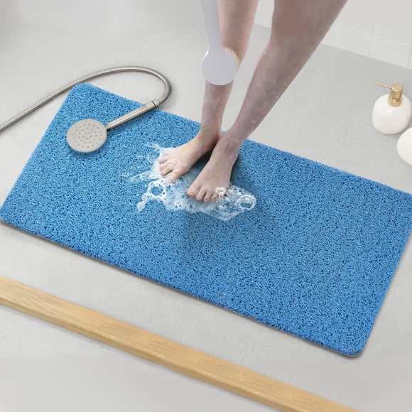 Alfombra Asvin para bañera, ducha y bañera, textura suave, 90 x 40 cm, PVC