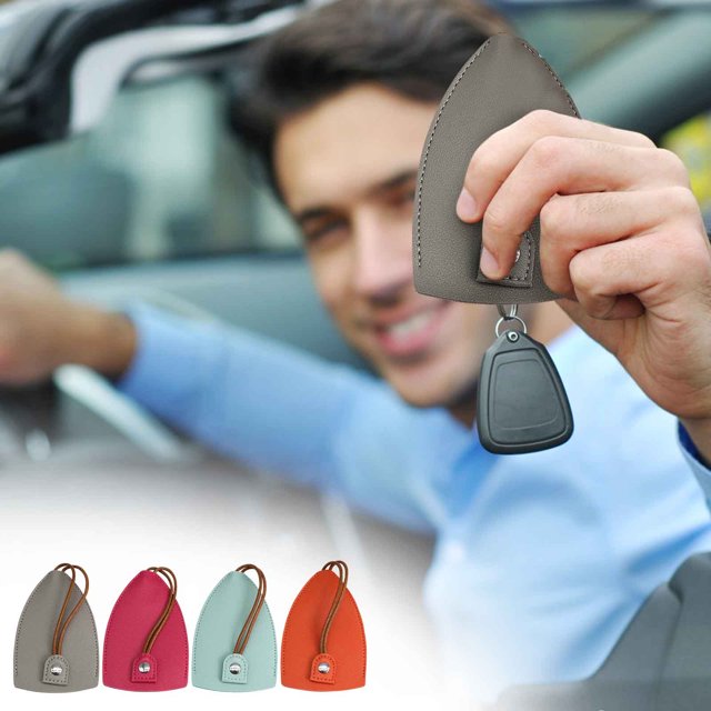 Vaidha Leather Car Key Case Cover Key Case Protection Bag Access Control Card Case Water Drop Car Door Antitheft Door