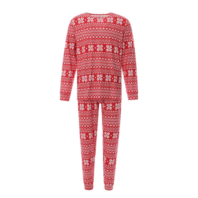 FOCUSNORM Pyjamas Assortis à la Famille de Noël, Hauts à Manches Longues avec Pantalon