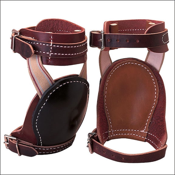 Weaver Leather Horse Skid Boots Burgundy Latigo Pair Size