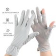 thumbnail image 5 of 2 paquetes de guantes de protección solar UV para mujer, guantes antideslizantes con pantalla táctil y dedos completos, guantes transpirables de verano para exteriores para mujer, 5 of 5