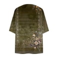 thumbnail image 4 of POUNOO Womens Tropical Floral Cover Ups Relaxed Fit Open Front Mid Sleeve Colorful Flower Pattern Soft Texture Vacation Style Kimonos Gift, 4 of 5