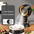 thumbnail image 3 of Portable Kitchen Fan Adjustable Exhaust Fan Cooking Atmosphere Customizable Airflow Efficient Smoke Removal High Power Motor Black Gold, 3 of 10