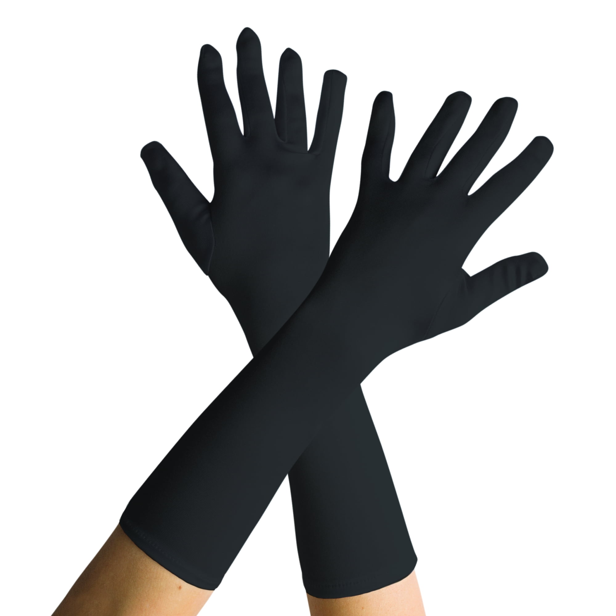 HNASUIT Little Girls Princess Dress Up Gloves Halloween Costume Gloves Long Spandex Elbow Length Gloves for Kids 