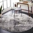thumbnail image 2 of SAFAVIEH Jasper Francesca Abstract Overdyed Area Rug, Black/Ivory, 6'7" x 6'7" Round, 2 of 8