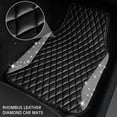 thumbnail image 3 of Alfombrillas CAR PASS de piel brillante con forma de diamante brillante, 5 unidades, negras, 3 of 8