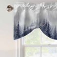 thumbnail image 5 of Tie Up Valances for Windows, Blue Mist Forest Adjustable Valance Curtains Window Treatment for Living Room/Bedroom, Pine Larch Trees Natural Landscape Rod Pocket Kitchen Curtains & Drapes 54x18 Inch, 5 of 9