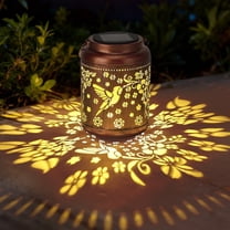 NIWEITA Hummingbird Solar Lanterns Outdoor Waterproof, Metal Hanging Solar Lights Outside Decorative for Yard Patio Backyard Christmas Decorations Garden Decor Birthday Gifts for Women