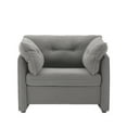 thumbnail image 5 of Modern Chenille Oversized Armchair - Living Room Accent Chair, Gray, 36" Wide, Soft Fabric, Comfy Lounge Seat for Bedroom/Balcony., 5 of 7