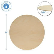 Woodpeckers Wood Circles 24 inch, 1/8 Inch Thick, Birch Plywood Discs, Pack of 1 Unfinished Wood Circles for Crafts, Wood Rounds
