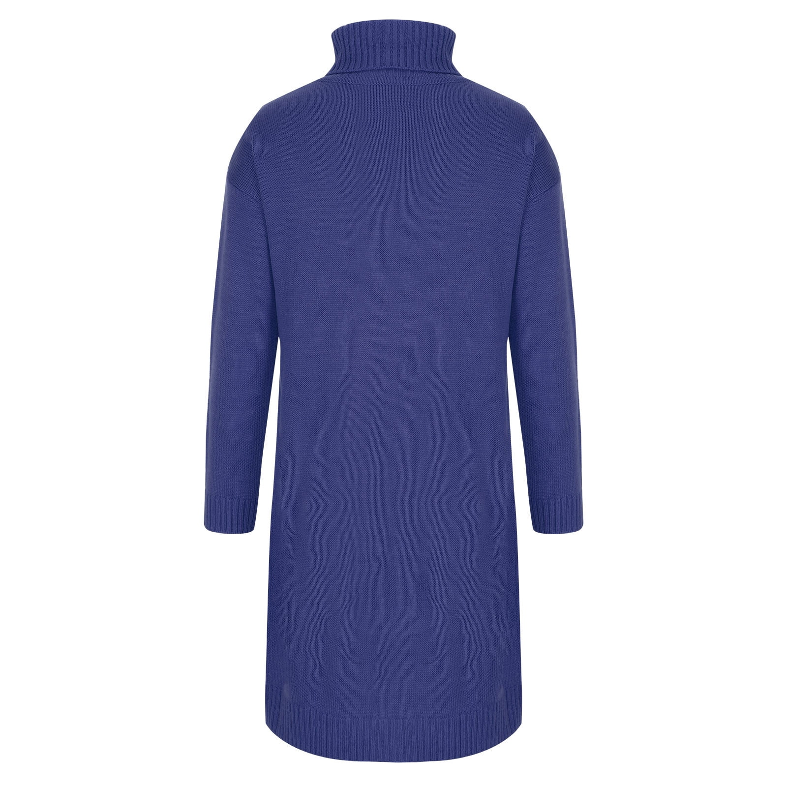 OSFVNOXV Turtleneck Sweater Dress for Women Long Sleeve Ribbed Knit Shirt Straight Leg Soft Cozy Pullover Mini Dress,S-3XL