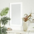 thumbnail image 3 of DecMode White Wooden Rectangle Room Wall Mirror, 24" x 1" x 42", 3 of 12