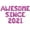 Pink, variant on Letter & Number Balloons - AWESOME SINCE 2021 16" Inch Alphabet Letters Foil Mylar Balloon Birthday Party Banner (Black)