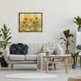 thumbnail image 2 of Stupell Industries Soft Vintage Sunflower Floral Field Yellow Green Metallic Gold Framed Floating Canvas Wall Art, 24x30, by Albena Hristova, 2 of 8