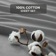 thumbnail image 5 of Regency Heights Cotton 144TC Full 100% Cotton Solid Sheet Set in Dark Gray, 5 of 10