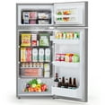 thumbnail image 2 of KNDKO 4.5 Cu.Ft Mini Fridge with Freezer, Small Refrigerator with 3 Level Adjustable Thermostat, 2 Door Small Refrigerator, Removable Glass Shelves for Bedroom, Kitchen, Apartment, Grey, 2 of 9