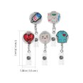 thumbnail image 3 of 5 Pcs Porte-Badge de Pharmacie Rétractable Clips d'Identification Étiquette de Nom Clips de Carte Porte-Badge de Soins Infirmiers, 3 of 9