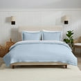 thumbnail image 4 of Great Bay Home Channel Stitch Modern Ribbed Reversible Quilt Set With Shams  (King, Chambray Blue), 4 of 6