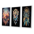 thumbnail image 3 of Designart "Intercepting Dreams with Dreamcatcher III" Dream Catcher Framed Wall Art Set Of 3 - Gold Dream Catcher Frame Gallery Set For Office Decor, 3 of 7
