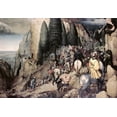 thumbnail image 2 of Bruegel the Elder, Pieter 18x14 Gold Ornate Wood Framed with Double Matting Museum Art Print Titled - The Conversion of Saint Paul, 2 of 4