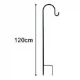 thumbnail image 6 of 90/100/120cm Shepherd Hooks Plant Hook Craft Hook For Hanging Solar Lights Bird Feeders ﻿   Outdoor Yard Garden Decor, 6 of 9