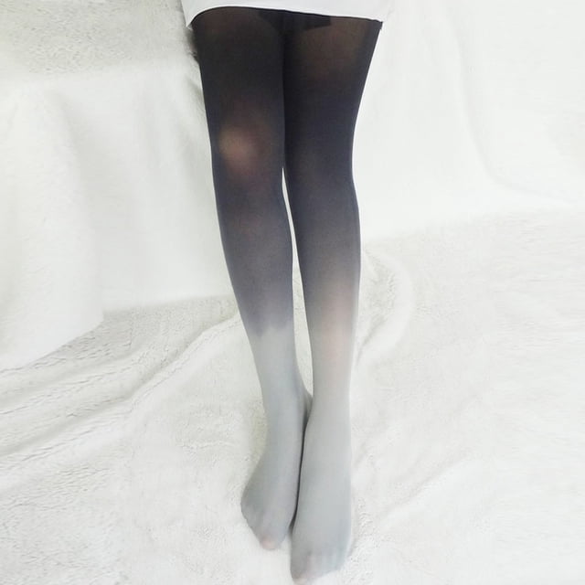 Breezora Sheer Knee High Stockings For Women Gradient Ombre Tights Trendy Layering Essentials Grey