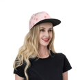 thumbnail image 6 of Kdxio Rabbit And Peach Print Snapback Hat for Men Women,Adjustable Baseball Cap, 6 of 7