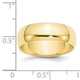 thumbnail image 3 of Primal Gold 10 Karat Yellow Gold 7mm Half Round Wedding Band Size 5.5, 3 of 5