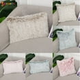 thumbnail image 5 of Spencer Soft Faux Fur Throw Pillow Covers Luxury Plush Shaggy Cushion Cover Case for Sofa Couch Bed Home Decorative (18" X 18",Pink), 5 of 8