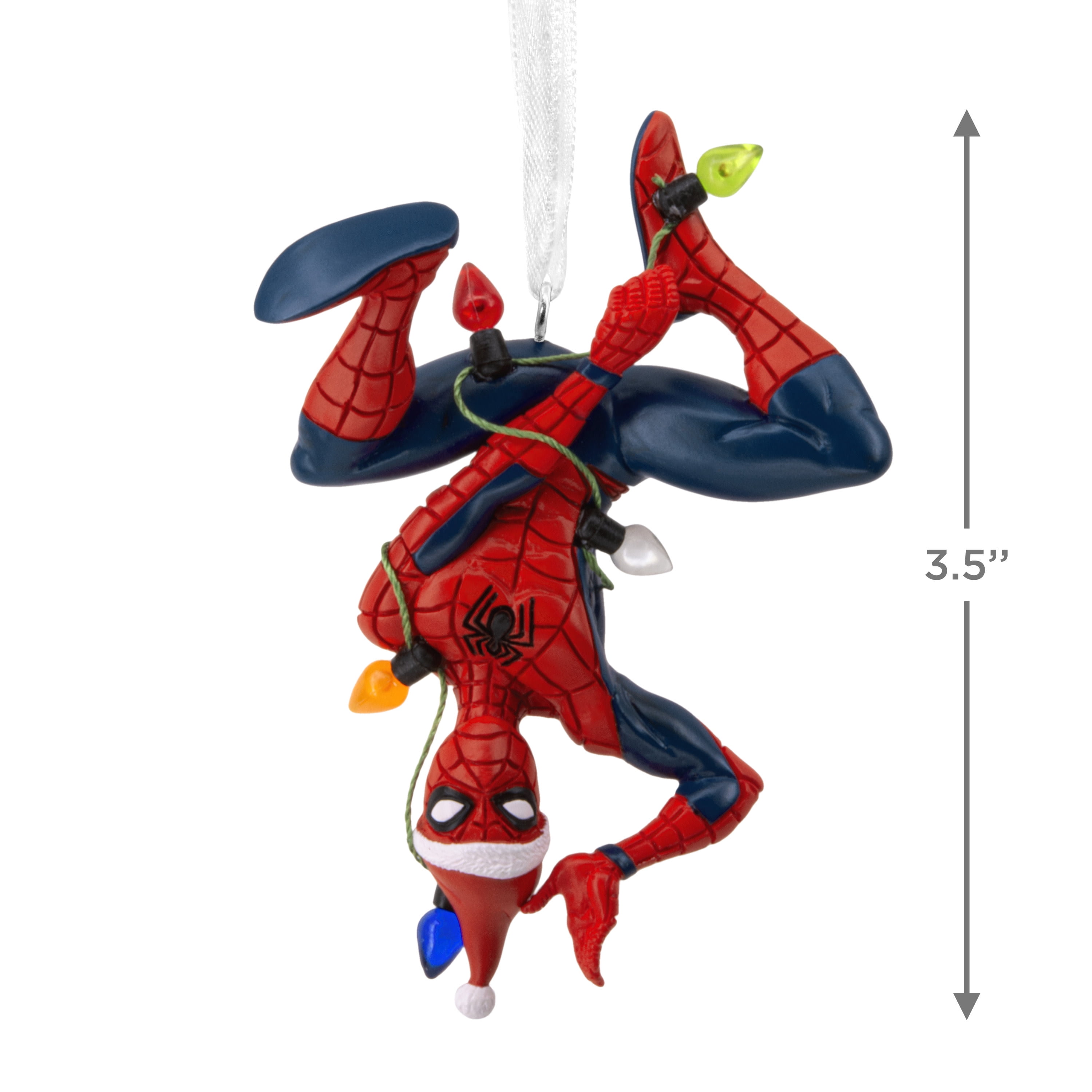 Hallmark Christmas Ornament (Marvel Spider-Man Hang from Lights), 1 Couny