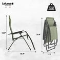 thumbnail image 3 of Lafuma LFM3118-8557 Futura Series Zero Gravity Outdoor Lounge Recliner, Green, 3 of 7
