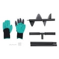 6" Manual Garden Auger Drill, Fence Hand Post Hole Digger with Handles for Soil and Ground