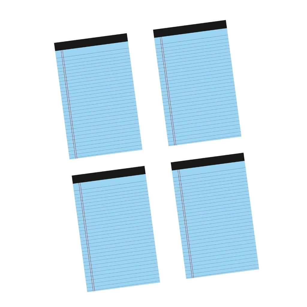 4 Pcs A4 Lined Paper Pads Legal Pad Small Note Pad Pocket Notebook Scratch Pads