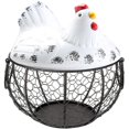 thumbnail image 1 of Cesta para huevos, cesta para huevos, organizador de almacenamiento, cesta de almacenamiento de alambre forjado para restaurante, gallina de cocina, 1 of 5