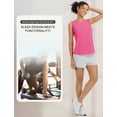 thumbnail image 7 of BALEAF Women's Workout Tank Tops Racerback Open Back Top Sleeveless Running Yoga Shirts Loose Fit Athletic Gym Sports Pink M, 7 of 7