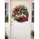 thumbnail image 4 of Corona Artificial para Puerta Delantera Camión Coronas Navideñas Color Rojo, 4 of 9