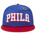 thumbnail image 2 of Men's-New Era  Royal/Red Philadelphia 76ers Throwback Satin Vintage Pin Two-Tone 59FIFTY Fitted Hat, 2 of 6