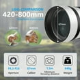 thumbnail image 6 of Professional 420-800mm Telephoto Zoom Lens for Wildlife Sports News Photography, Manual Focus with T-Mount, Compatible with Canon EF DSLR Cameras, Durable Build, 6 of 11