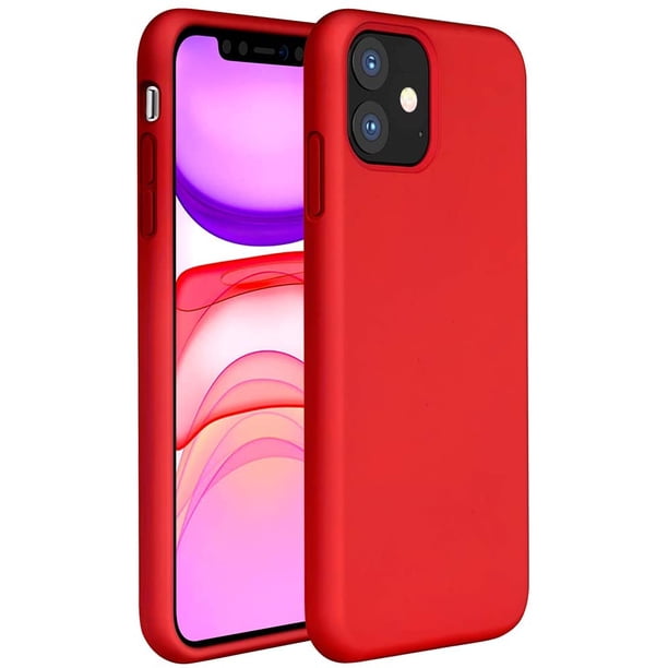 Funda de silicona compatible con iPhone 11 de 6,1 pulgadas (2019), protección de cuerpo completo de goma de gel, funda a prueba de golpes, funda de protección contra caídas oso de fresa Electrónica
