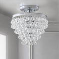 thumbnail image 5 of JONATHAN Y Toronto 13" Metal/Crystal LED Flush Mount, Chrome, JYL9029B, 5 of 8