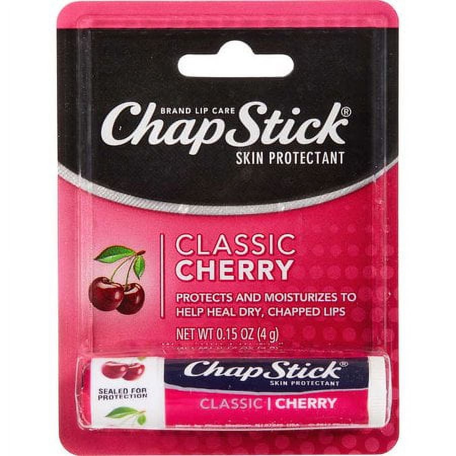 Chapstick Classic Lip Balm, Classic Cherry, 3 Ct, 0.15 oz (6 pack)