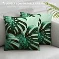 thumbnail image 3 of JEUXUS Green Plants Short Plush Pillowcase for Car Couch Bedroom White, 3 of 5