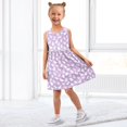 thumbnail image 7 of Girls Dress Cute White Pink Ghost Sleeveless Dress for Girls Hem A-Line Casual Sundress, 7 of 7