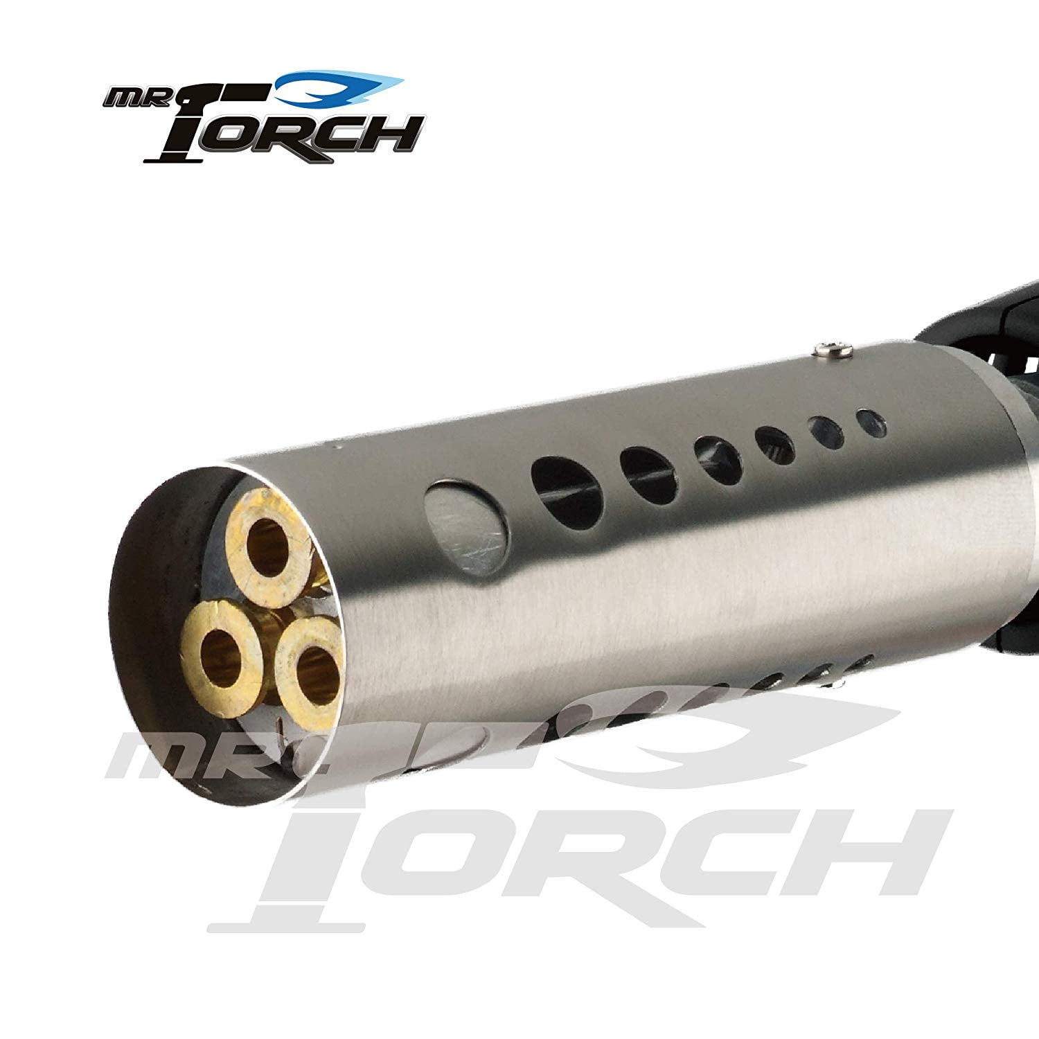 Fuel by MAPP//MAP Pro//Propane Free Cylinder Stabilize Base! Trigger Start Gas Cooking//Searing//Welding Torch Head MR.TORCH Triple Flame Jet Turbo Torch ONLY