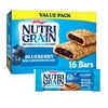 Nutri-Grain Soft Baked Breakfast Bars, Made with Whole Grains, Kids Snacks, Value Pack, Blueberry, 20.8oz Box (16 Bars)