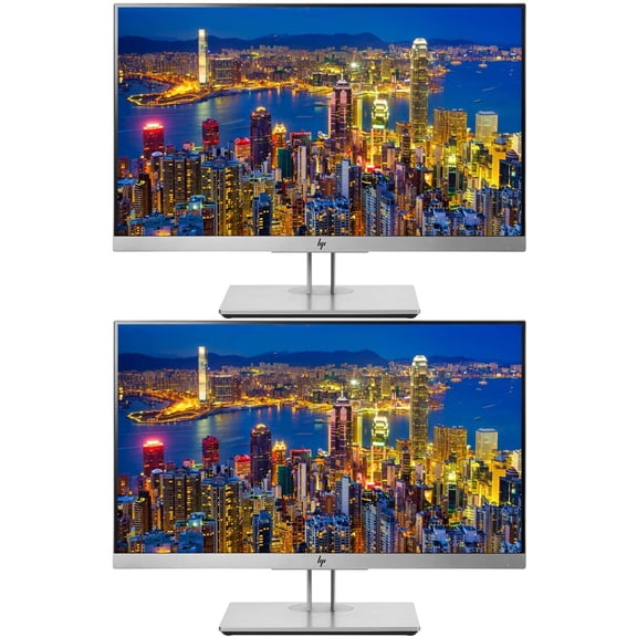 HP EliteDisplay E233 23 Inch IPS LED Backlit Monitor 2-Pack, FHD 1920 x 1080 (1FH46A8#ABA)