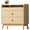 Wood Color(1PCS), variant on Nightstand, 24 inch End Side Table with Hidden Charging Station, Large Wooden Night Stand for Bedroom Furniture(1pcs, Black)