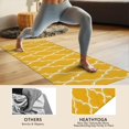 thumbnail image 4 of Yellow Geometric Quatrefoil Pattern Hot Yoga Mat Towel Non Slip for Hot Yoga - Quick-Drying Yoga Mat Cover with 4 Corner Pockets with Travel Bag - Hot Yoga Towel Non Slip 70"x26", 4 of 6