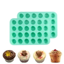 24Cup Silicone Muffin - 2PCS Cupcake Baking Pan,100% Non-Stick Silicone Mold & Cupcake Baking Pan Dishwasher Safety Heat Resistant to 450°F